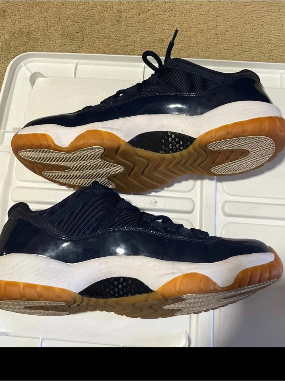 Nike Air Jordan 11 Retro Low Navy Gum 528895-405 2016 Men's Sneakers Size 14